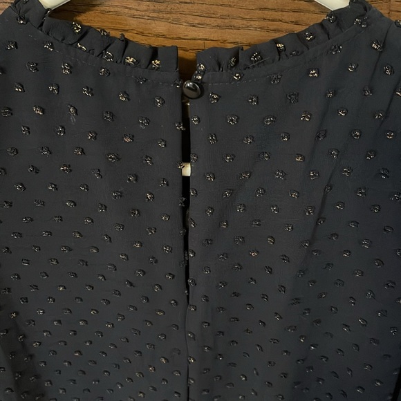 NWOT Nicole Miller Black Dress with gold polka dots - Picture 4 of 6